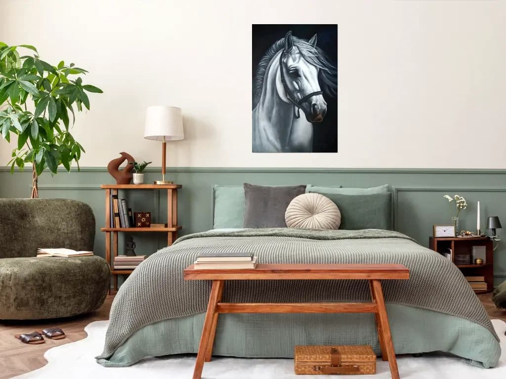 Majestic White Horse Portrait - Image 3